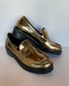 BIBI LOU WOMEN'S JAYA METALLIC LOAFER IN ORO/GOLD