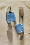 Bibi Lou Wood-bottom Slides In Blue