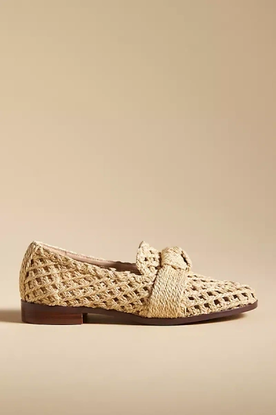 Bibi Lou Woven Loafers In Beige