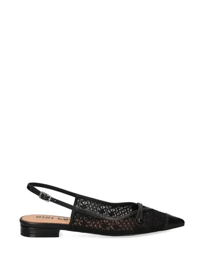 Bibi Lou Xaia Point-toe Slingback Pumps In Black