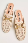 Bibi Lou Zagreb Crochet Slip-on Loafer Mules In White
