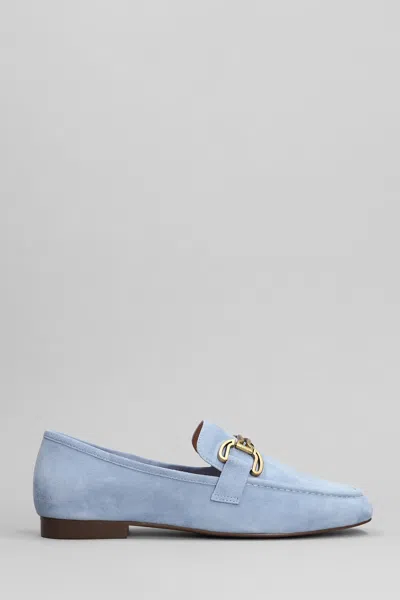 Bibi Lou Zagreb Ii Loafers In Cyan Suede