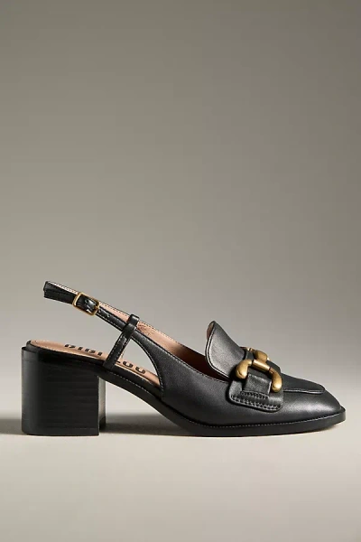 Bibi Lou Zagreb Slingback Loafers In Black