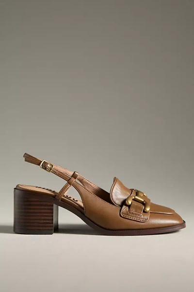 Bibi Lou Zagreb Slingback Loafers In Brown