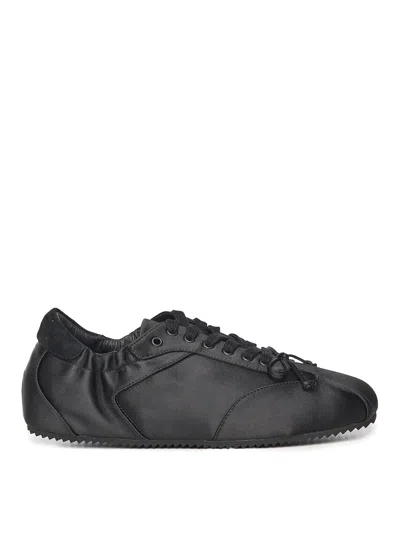 Bibi Lou Satin Sneakers In Black