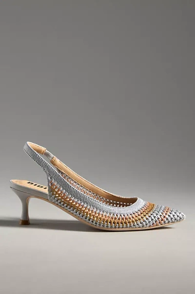 Bibi Lou Zaya Slingback Kitten Heels In Blue
