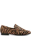 Bibi Lou Zebra-print Loafers In Multi