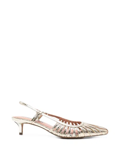 Bibi Lou Zin Snakeskin-effect Pumps In Gold