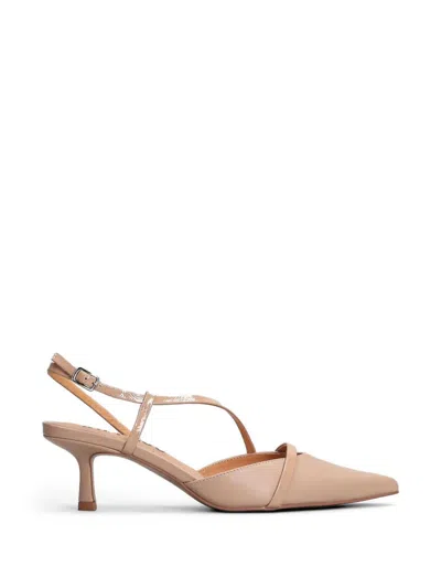 Bibi Lou Zire Patent-finish Slingback Pumps In Pink