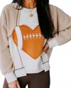 Bibi Love Of The Game Sweatshirt In Beige In Brown