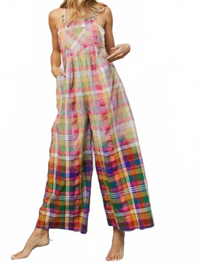 Bibi May Overalls In Pastel Plaid