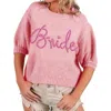 Bibi Metallic Sweaters In Bride Pink In Multi