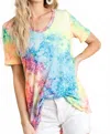 Bibi Neon Tie Dye Top In Multicolor In Multi