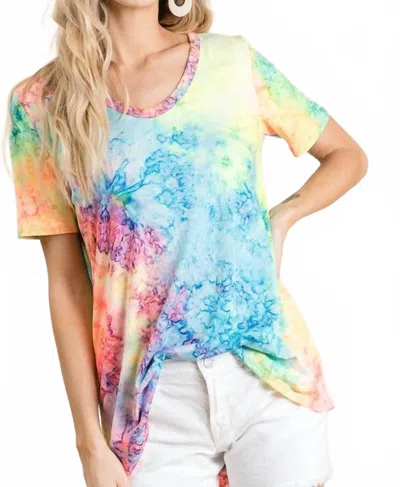 Bibi Neon Tie Dye Top In Multicolor