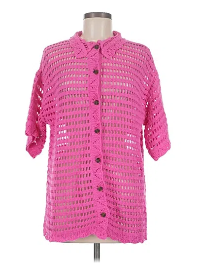 Pre-owned Bibi Poncho In Pink