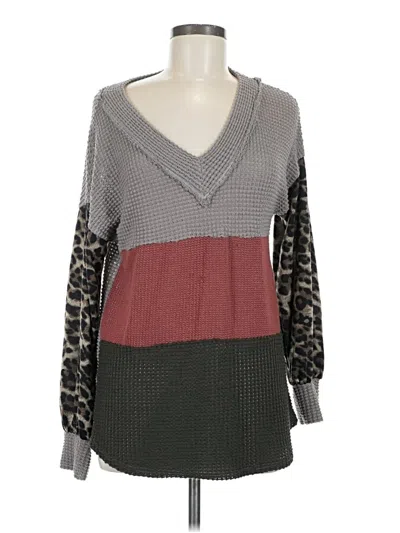 Pre-owned Bibi Pullover Sweater In Gray