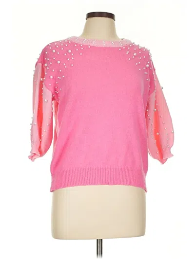 Pre-owned Bibi Pullover Sweater In Pink