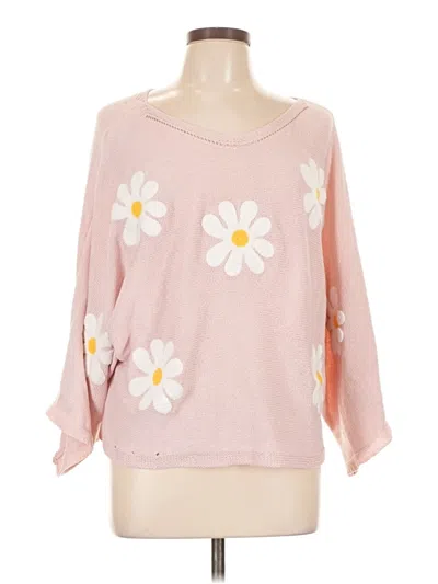 Pre-owned Bibi Pullover Sweater In Pink