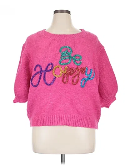 Pre-owned Bibi Pullover Sweater In Pink