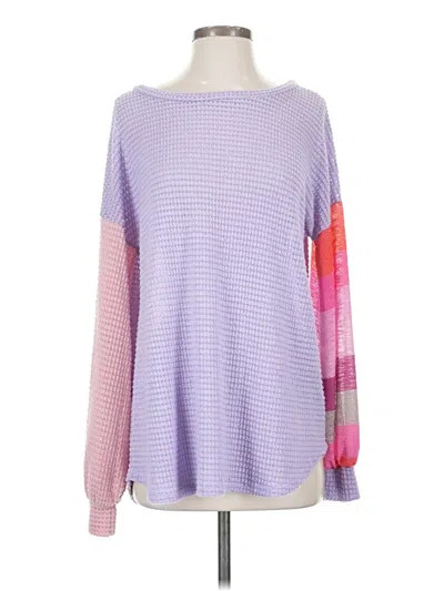 Pre-owned Bibi Pullover Sweater In Purple