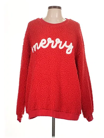 Pre-owned Bibi Pullover Sweater In Red