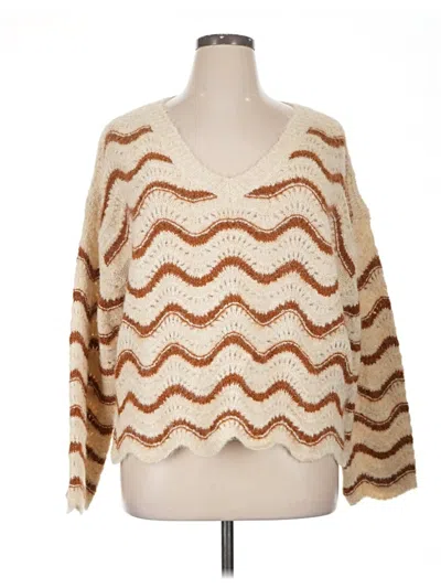 Pre-owned Bibi Pullover Sweater In Tan