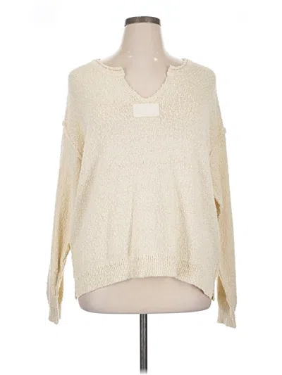Pre-owned Bibi Pullover Sweater In White