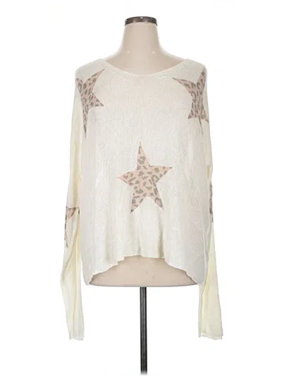 Pre-owned Bibi Pullover Sweater In White