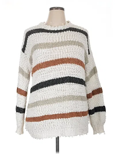 Pre-owned Bibi Pullover Sweater In White