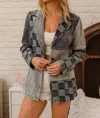 Bibi Rodeo Nights Blazer In Denim Multi