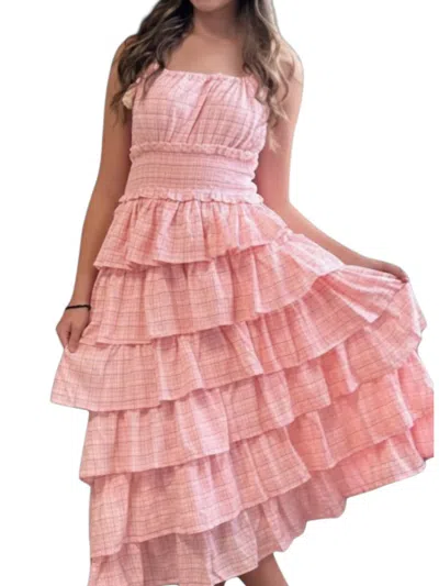 Bibi Ruffle Tiered Sundress In Pink