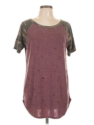 Pre-owned Bibi Short Sleeve T-shirt In Burgundy