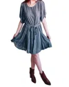 Bibi Suite Dreamin' Ruffle Swing Dress In Charcoal In Grey