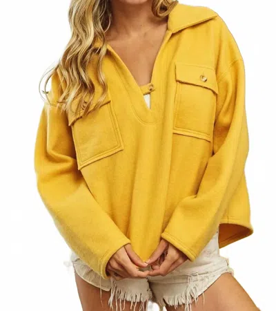 Bibi Swing Pullover In Mustard In Yellow