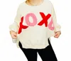 Bibi Terry Xoxo Patchwork Top In Ivory In Multi