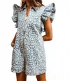 Bibi The Sue Romper In Leopard Denim
