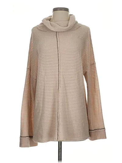 Pre-owned Bibi Turtleneck Sweater In Tan