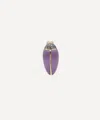 Bibi Van Der Velden 18ct Gold Mini Scarab Amethyst Stud Earring In Multi