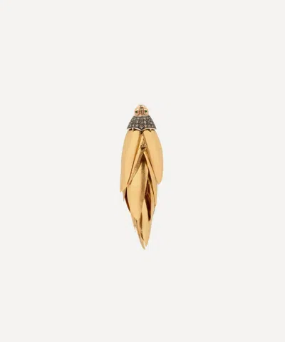 Bibi Van Der Velden 18ct Gold Scarab Bunch Drop Earring