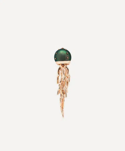 BIBI VAN DER VELDEN BIBI VAN DER VELDEN 18CT ROSE GOLD JELLYFISH TAHITIAN PEARL DROP EARRING