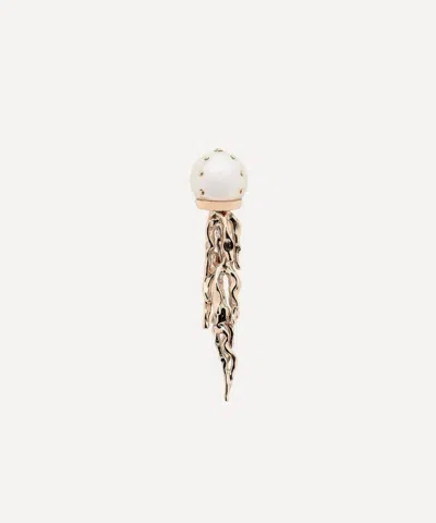 Bibi Van Der Velden 18ct Rose Gold Jellyfish White Pearl Drop Earring