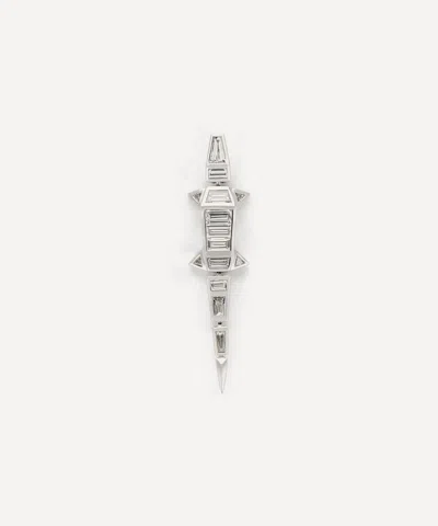 Bibi Van Der Velden 18ct White Gold Diamond Alligator Drop Earring