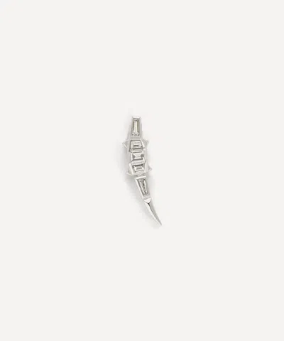Bibi Van Der Velden 18ct White Gold Diamond Alligator Ear Climber Earring Left