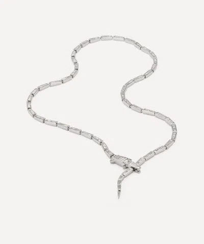 Bibi Van Der Velden 18ct White Gold Diamond Alligator Necklace