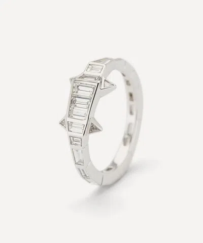 Bibi Van Der Velden 18ct White Gold Diamond Alligator Ring