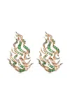 Bibi Van Der Velden 18kt Rose Gold Smoke Haze Multi-stone Earrings In Pink