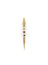 Bibi Van Der Velden 18k Yellow Gold Alligator Crystal Earring In Gold