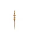 Bibi Van Der Velden 18k Yellow Gold Alligator Crystal Earring In Gold