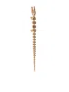 Bibi Van Der Velden 18kt Yellow Gold Alligator Vertebrae Bite Tsavorite Single Earring In Gold