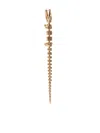 Bibi Van Der Velden 18kt Yellow Gold Alligator Vertebrae Bite Tsavorite Single Earring In Gold